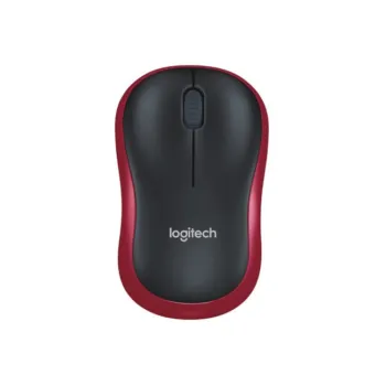 Logitech Compact Plug-and-Play Wireless Mouse M185 - Red