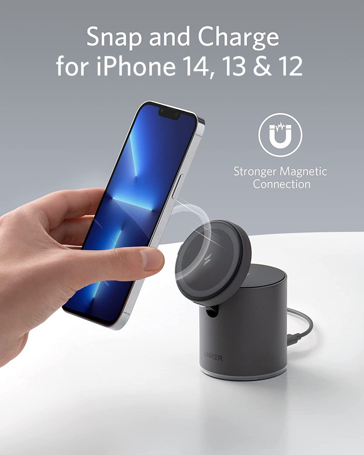Anker PowerWave Sense Magnetic 7.5W Charging Pad for iPhone 14/13