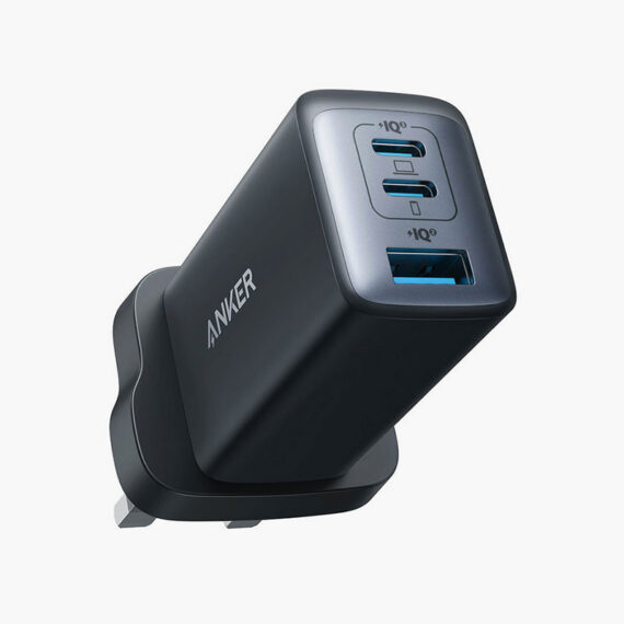 Anker PowerPort III 3-Port 65W Pod - High Speed USB-C Charger - A2667 - Black