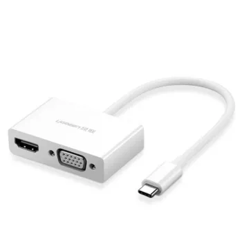 UGREEN USB-C to HDMI + VGA Converter - MM123 - White
