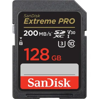SanDisk Extreme PRO SDXC UHS-I Memory Card - C10, U3, V30, 4K UHD (SDSDXXD) - 128GB
