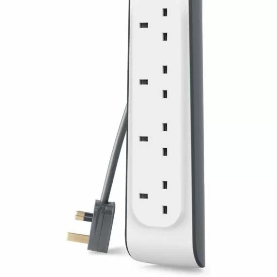 Belkin 4-outlet Surge Protection Strip with 2M Power Cord (BSV400AF2M) - White