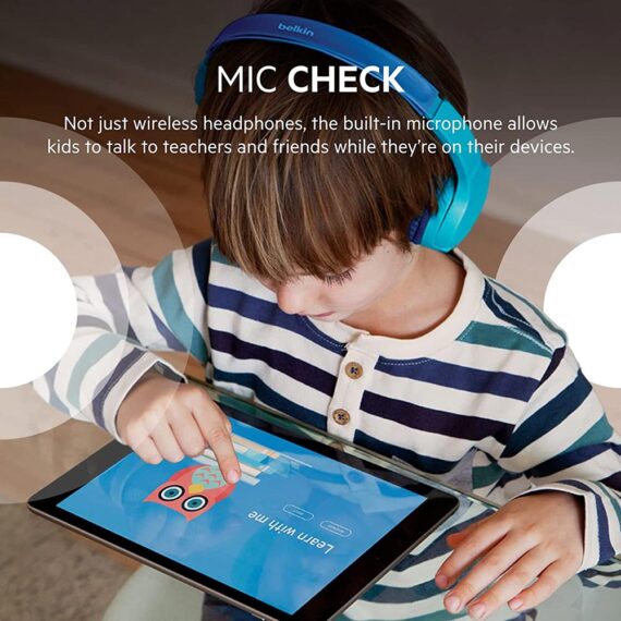 Belkin SoundForm Mini Wireless On-Ear Headphones for Kids (AUD002btBL) - Blue