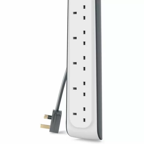 Belkin 6-outlet Surge Protection Strip with 2M Power Cord (BSV603af2M) - White