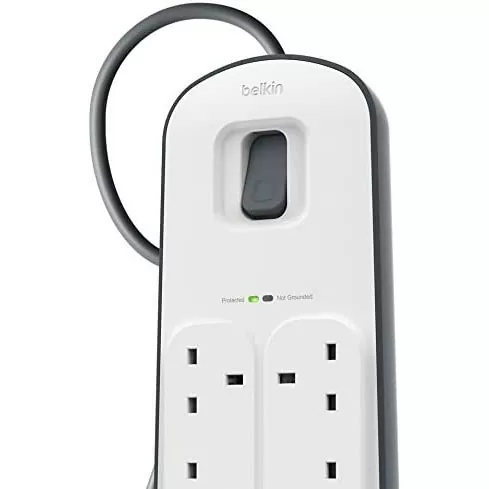 Belkin 2.4 Amp USB Charger 6-outlet Surge Protection Strip (BSV604af2M) - White