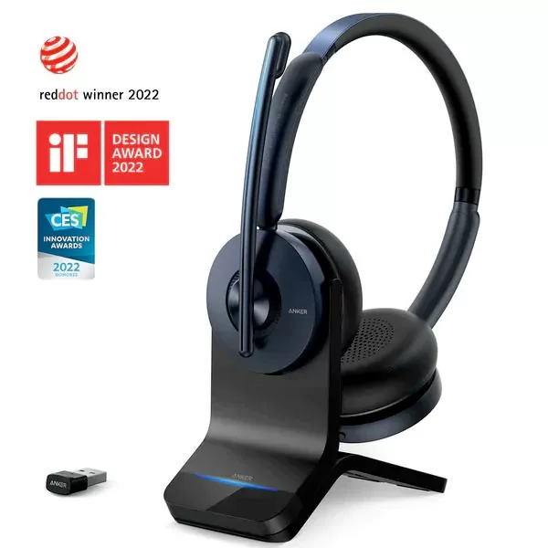 Anker PowerConf H700 - Active Noise Cancelling Bluetooth Headset