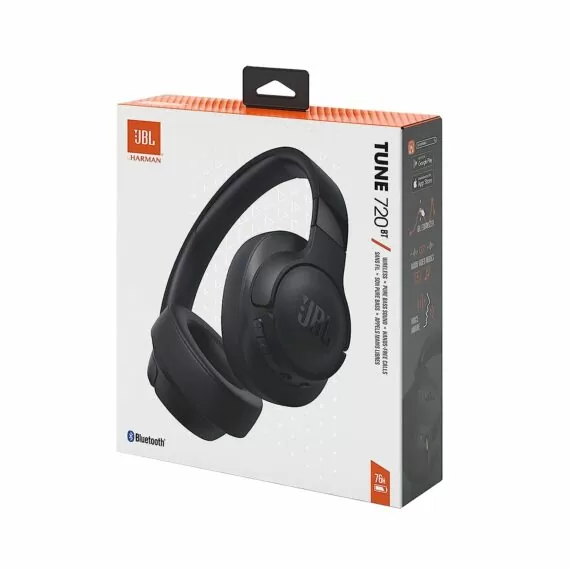 JBL TUNE 720BT Wireless On-Ear Headphones (Black)