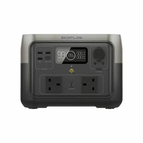 EcoFlow RIVER 2 Max - Portable Power Station (500W, 512Wh) - ZMR610-B-UK