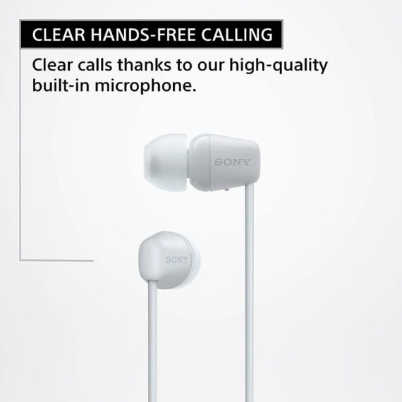 Sony WI-C100 Wireless In-Ear Headphones (White)