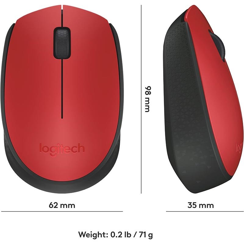 Logitech M171 Wireless Mouse (Red) • Sweech