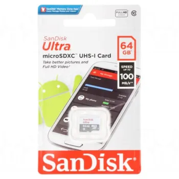 SanDisk Ultra microSDXC Card A1 UHS-I 100MB/s (SDSQUNR) - 64GB
