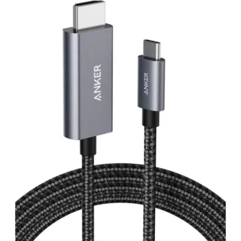 Anker Nylon USB-C to HDMI 4K Cable (6ft) Nylon Braided - A8730H11 - Black