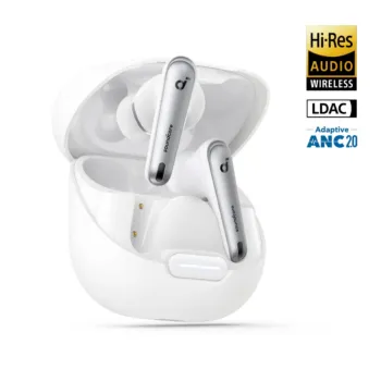 Anker Soundcore Liberty 4 NC | True-Wireless Noise Cancelling Earbuds with LDAC - A3947 - Clear White