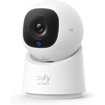 Eufy Security - Indoor Cam C220 - 2K Wired 360 Degree Pan and Tilt Indoor Camera - T8W11221 - White