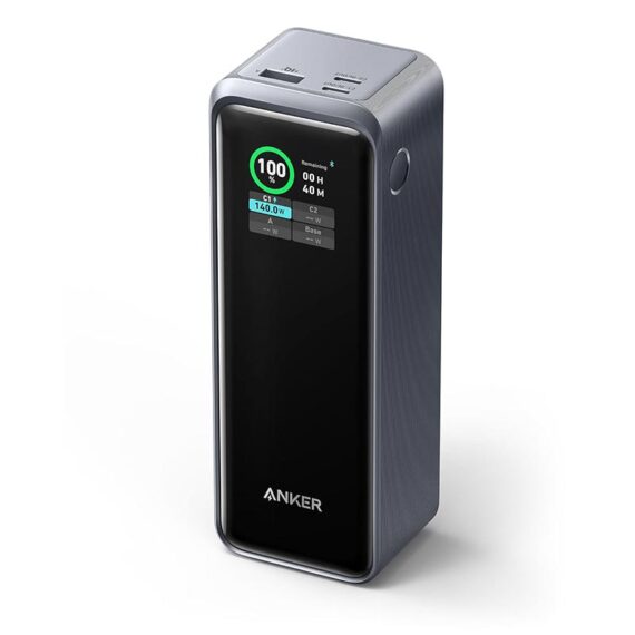 Anker Prime Power Bank with LCD Screen (27,650 mAh, 250W, 3-Port) - A1340011 - Black