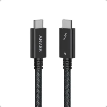 Anker Prime Thunderbolt 4 Cable (3.3ft, 240W, 40Gbps, 8K, Braided) - A84N0011 - Black