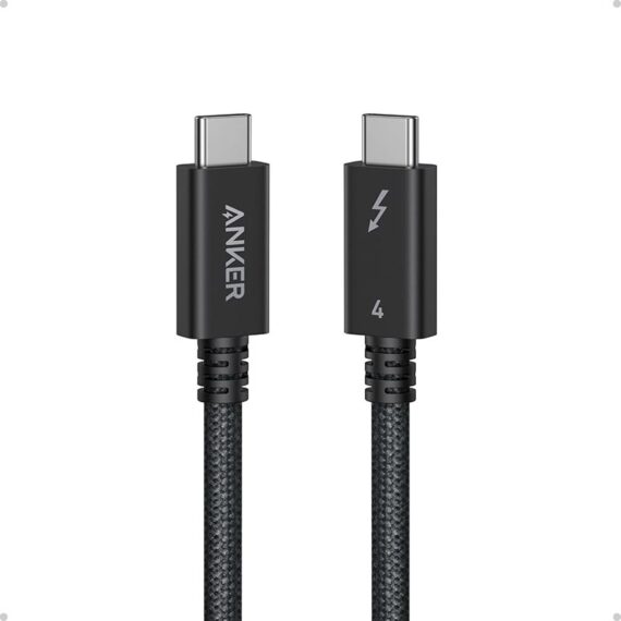 Anker Prime Thunderbolt 4 Cable (3.3ft, 240W, 40Gbps, 8K, Braided) - A84N0011 - Black