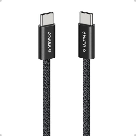 Anker Zolo USB-C to USB-C Cable (3.3ft, 240W, Braided, Dirt Resistant) - A8060H11 - Black