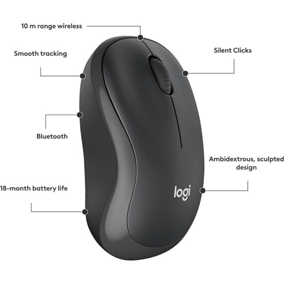 Logitech M240 Silent Bluetooth Mouse (910-007119) - Black