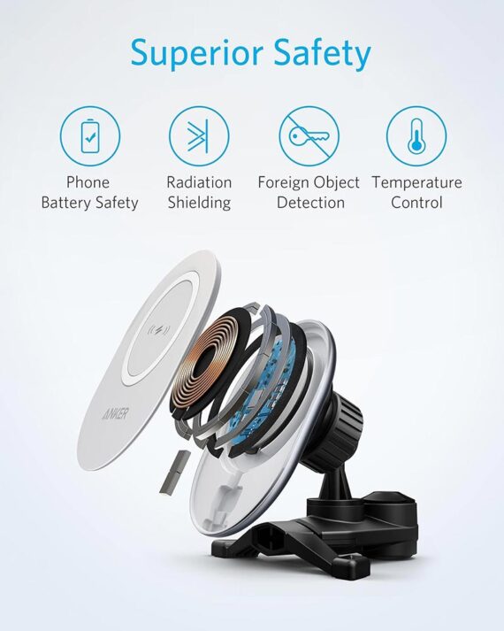 Anker PowerWave Magnetic Car Charging Mount - A2931HW1 - Black