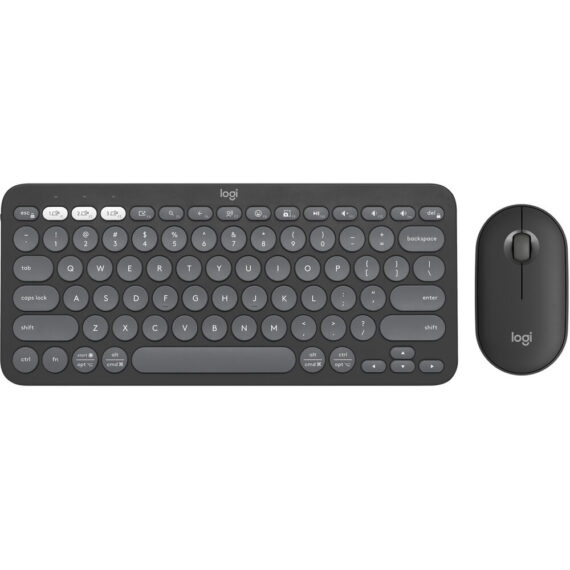 Logitech Pebble 2 Wireless Keyboard and Mouse Combo (920-012239) - Tonal Graphite