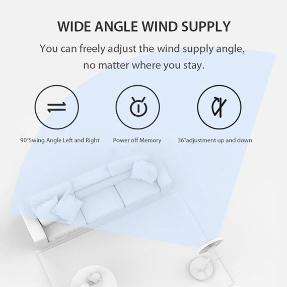 Xiaomi Mi Smart Standing Fan 2 - EU PLUG - White (30663)