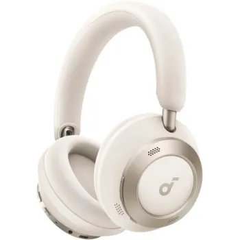 Anker Soundcore Space One Pro - Active Noise Cancelling Foldable Over-Ear Headphones - A3062 - Cream White