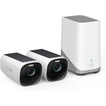 Eufy Security - eufyCam 3 - 2 Cam Kit (S330) - Wire-Free Security Camera with Built-in Solar Panels - T88713W1 - White