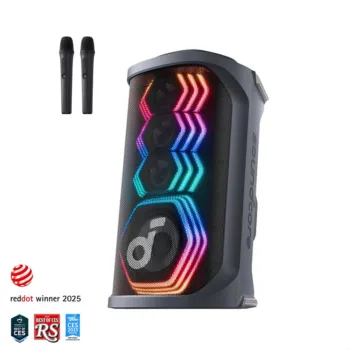 Anker Soundcore Rave 3S - 200W AI Wireless Party Speaker with Dual Wireless Mics - A31A3012 - Black