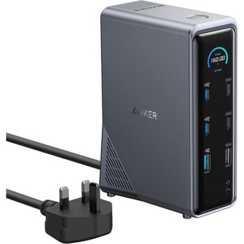 Anker Prime Charging Docking Station (14-in-1, Dual Display, 160W) - A83B62A1 - Black