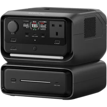 EcoFlow RIVER 3 Max - Portable Power Station (572Wh, 600W - River 3 plus + Extra Battery EB300)