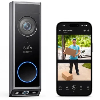 Eufy Security E340 | 2K Wi-Fi Battery-Powered Video Doorbell - E8214311 - Black
