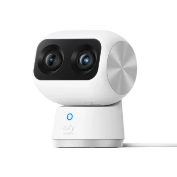 Eufy Security Indoor Cam S350 | 360° Pan & Tilt Dual Indoor Camera with Night Vision - T8416221 - White