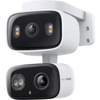 TP-Link Tapo C246D | Outdoor Dual Lens Pan & Tilt Security Camera with Night Vision & Spotlights (TL-TAPO C246D)