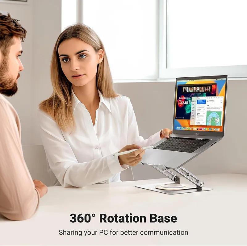 UGREEN Laptop Stand with 360° Rotating Base - LP876 - Silver (UG-45418)