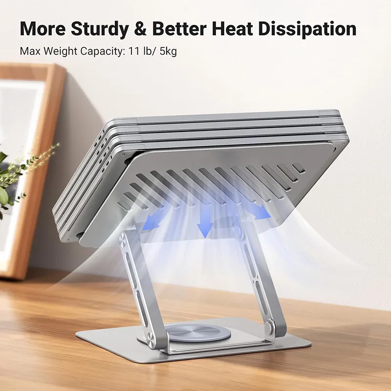 UGREEN Laptop Stand with 360° Rotating Base - LP876 - Silver (UG-45418)