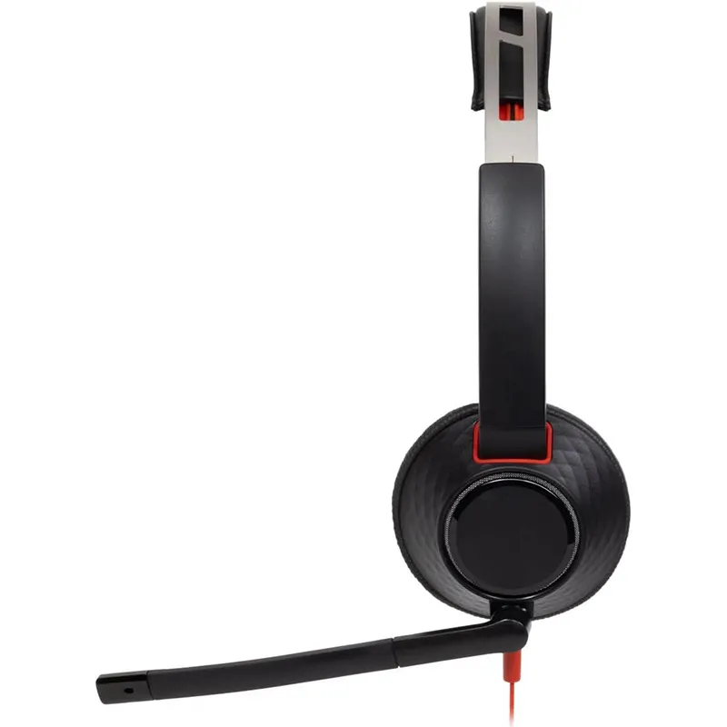 Poly Blackwire 5220 Wired Stereo USB-C Headset with Noise cancelling Mics + 3.5mm Plug +USB-C/A Adapter (8X231AA)