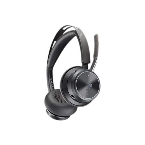 Poly Voyager Focus 2 Bluetooth/Wired Stereo Microsoft Teams Certified USB-C Headset with Active Noise-Cancelling Mics + BT700C with USB-C/A Adapter (9T9J4AA)