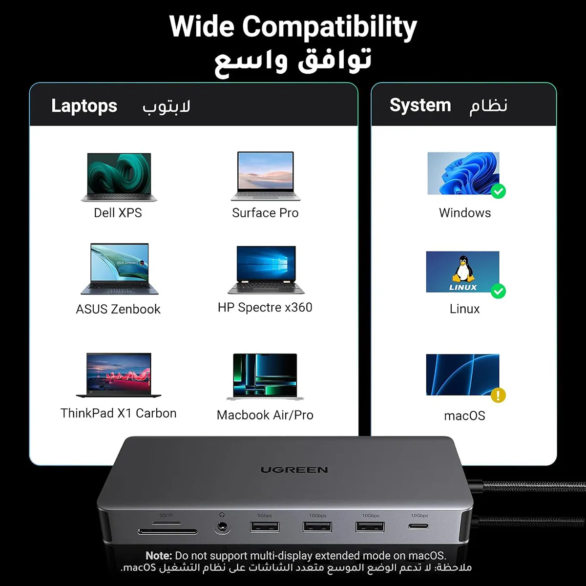 UGREEN Revodok Pro 13-in-1 USB-C Hub - CM681 (UG-15978)