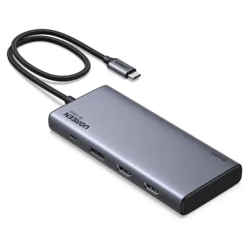 Ugreen Revodok Pro 8-in-1 USB-C Hub with 4K Triple & Dual Display Support - CM639 (UG-35625)