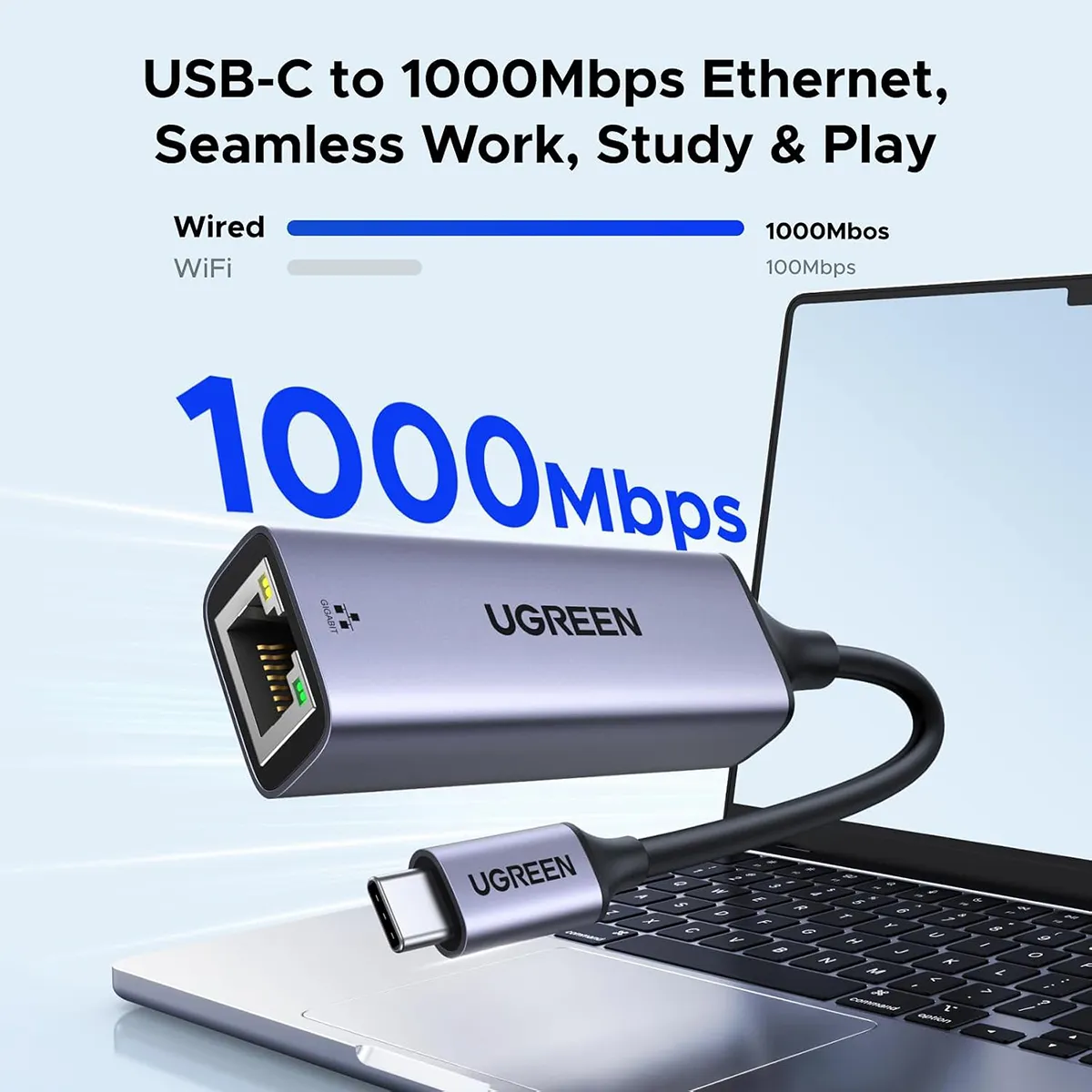 UGREEN USB-C to Gigabit Ethernet Adapter - CM199 (UG-50737)